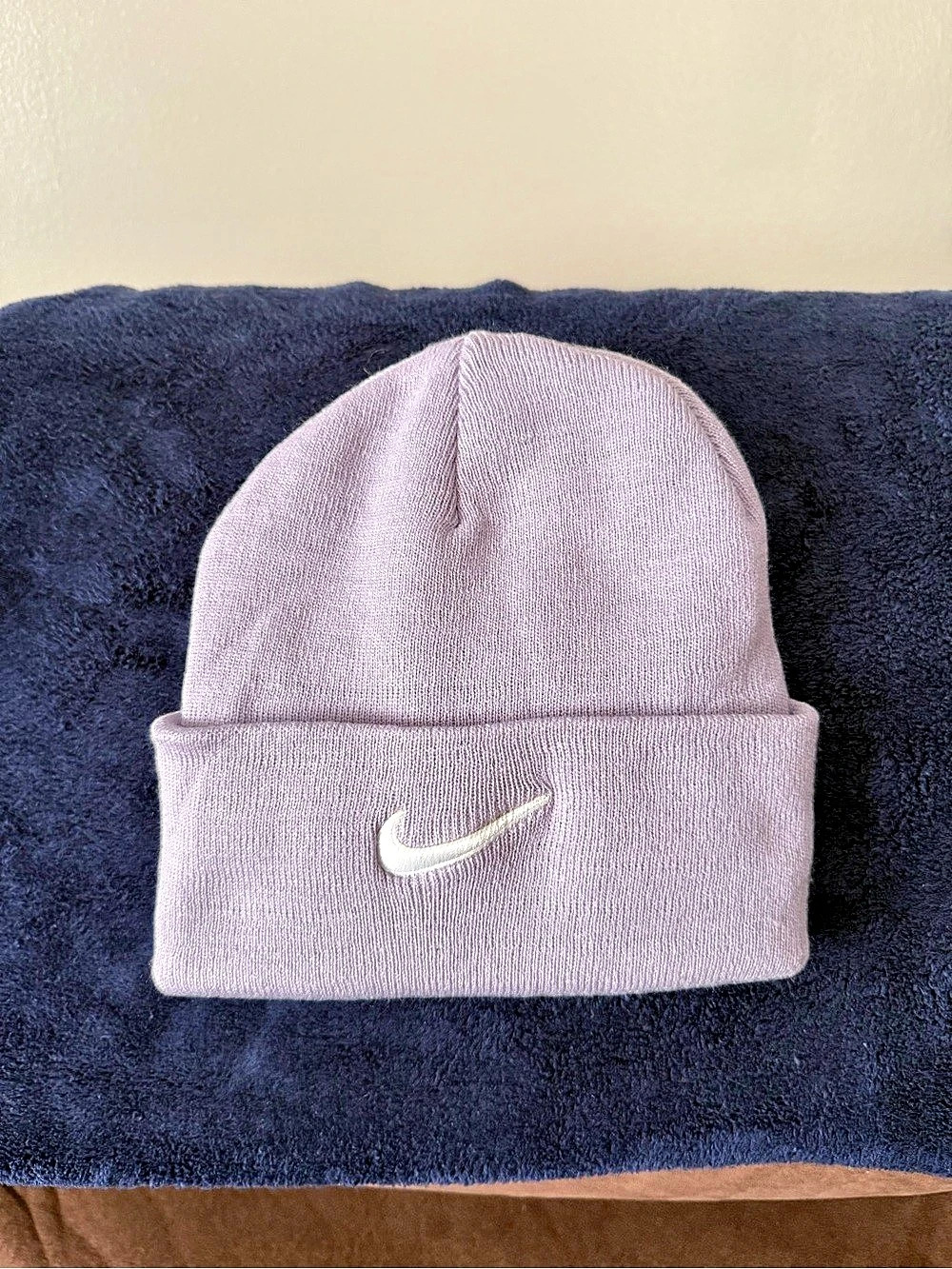 Nike Peak Swoosh Cuffed Beanie  Purple